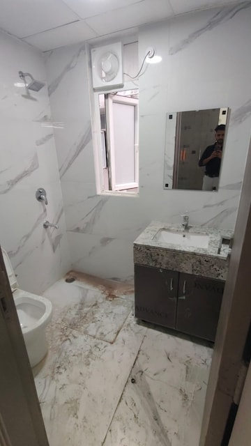 Kitchen in 3 BHK Builder Floor at Smart World Gems, Sector 89 – for Rent