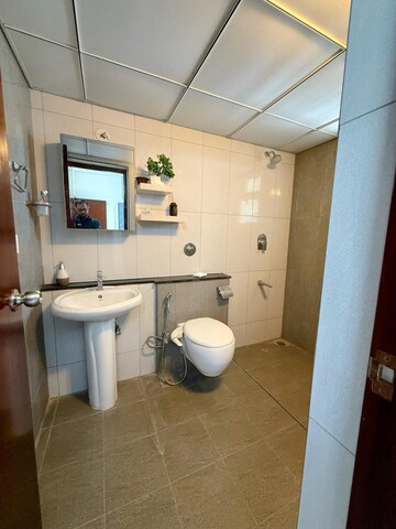 Bathroom in 3 BHK Apartment at Purva Palm Beach, Hennur Road – for Rent