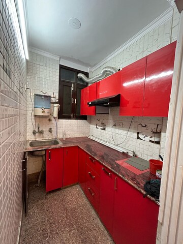 Kitchen in 1 BHK Builder Floor at Freedom Fighters Enclave – for Rent