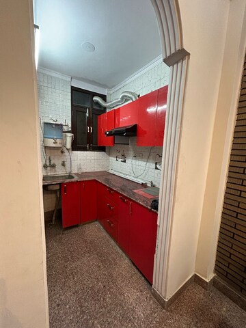 Kitchen in 1 BHK Builder Floor at Freedom Fighters Enclave – for Rent
