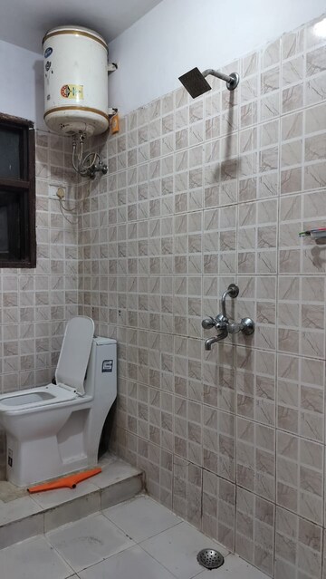 Bathroom in 1 BHK Builder Floor at Freedom Fighters Enclave – for Rent