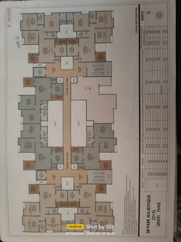 Floor Plan in 3 BHK Apartment at Majestique 38 Park Majestique, Undri – for Sale