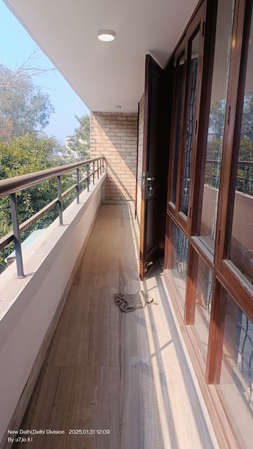 Balcony in 4 BHK Builder Floor at RWA Hauz Khas Block C 5, Hauz Khas – for Rent