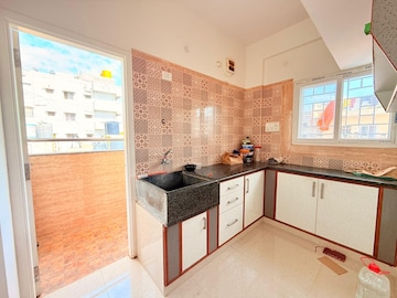 Kitchen in 1 BHK Builder Floor at Indiranagar – for Rent