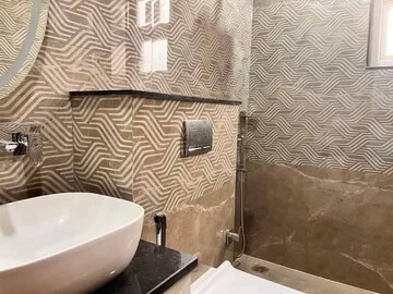 Bathroom in 3 BHK Apartment at Saket – for Rent