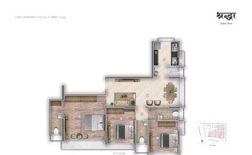 Floor Plan in 2 BHK Apartment at Matunga West – for Sale