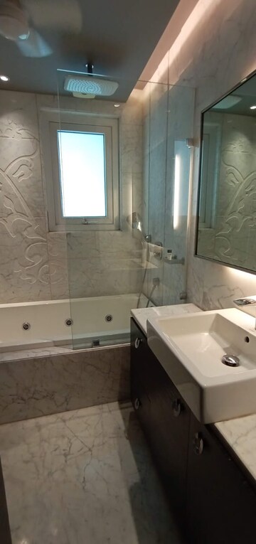 Bathroom in 4 BHK Builder Floor at Shanti Niketan – for Rent