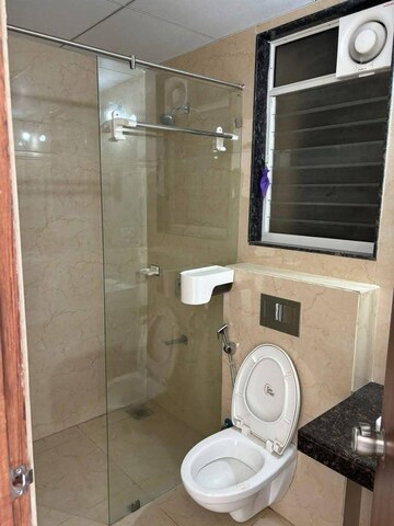 Bathroom in 3 BHK Apartment at Ganga Platino, Kharadi – for Rent