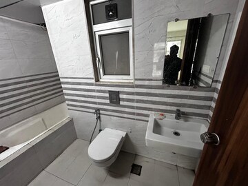 Bathroom in 2 BHK Apartment at Nahar F Residences, Balewadi – for Rent