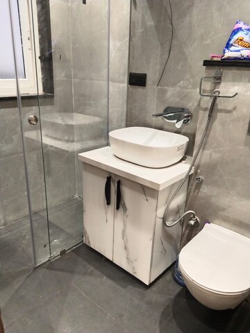 Bathroom in 3 BHK Builder Floor at Old Rajinder Nagar – for Rent
