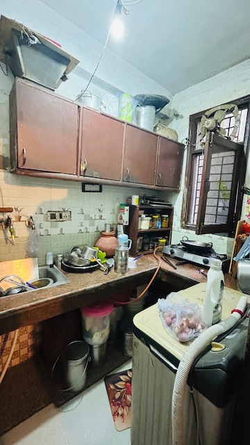 Kitchen in 1 BHK Builder Floor at New Ashok Nagar – for Sale