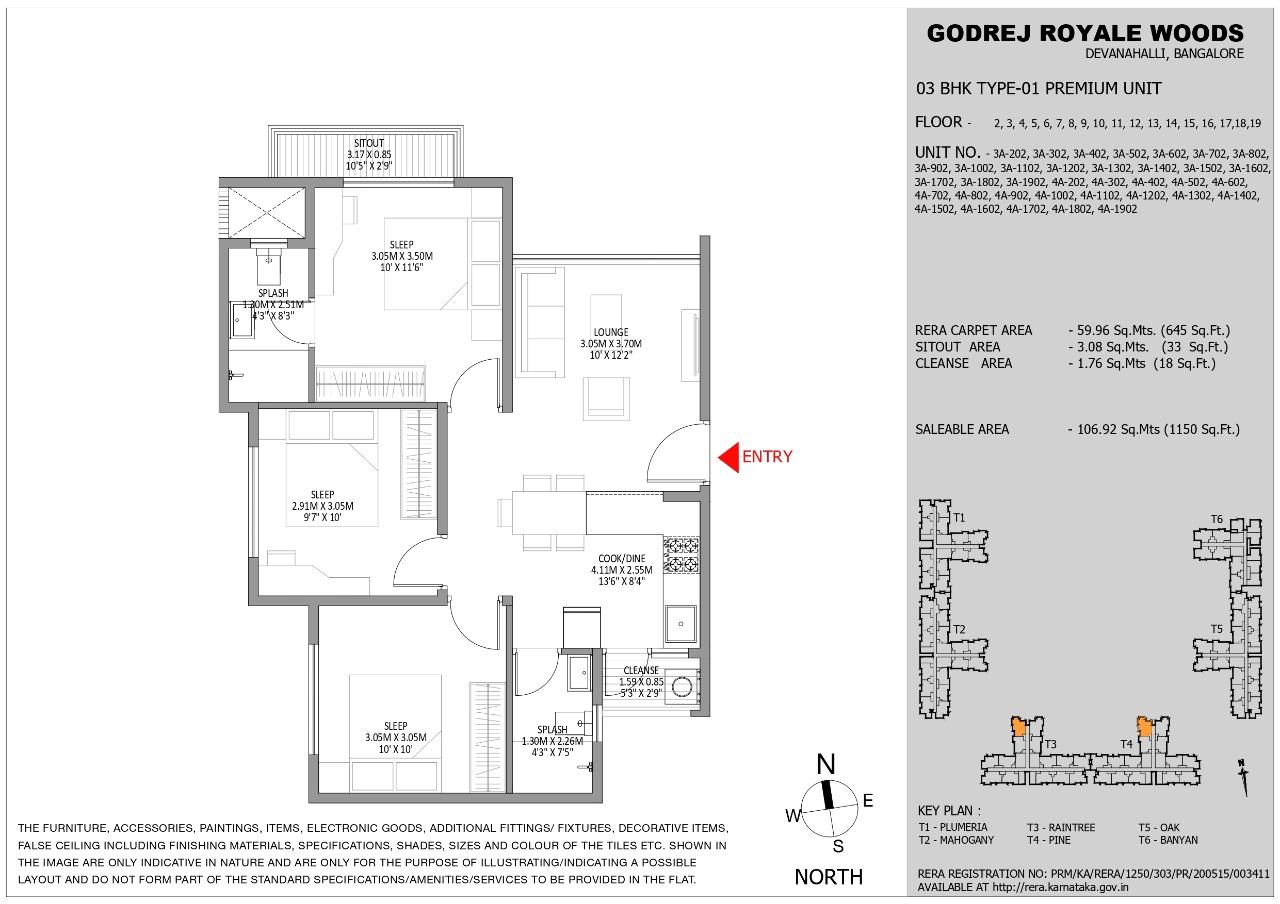 3 BHK Apartment For Sale in Godrej Royale Woods