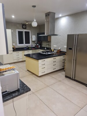 Kitchen in 4 BHK Builder Floor at Sushant Lok I – for Sale