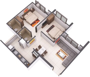 Floor Plan in 2 BHK Apartment at Shela – for Sale
