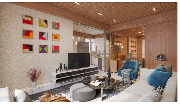 Living Room, sacred-shivansh 2 Bedroom 1280 Sq.Ft. Apartment In Shela Ahmedabad 8942805