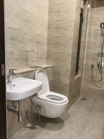 Bathroom in 3 BHK Apartment at Adani Ten BKC, Bandra East – for Rent