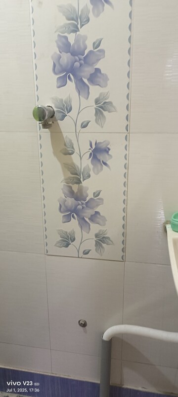 Bathroom in 1 BHK Apartment at Divya Stuti CHS, Goregaon East – for Rent