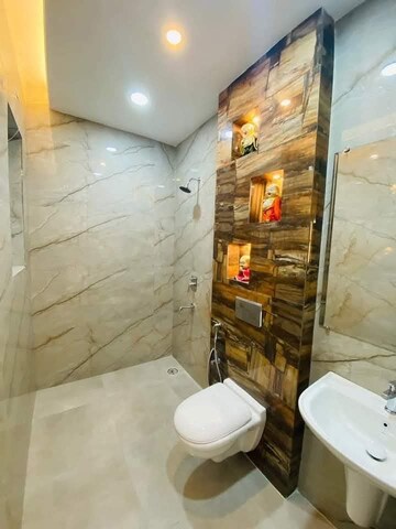 Bathroom in 3 BHK Apartment at Freedom Fighters Enclave – for Rent