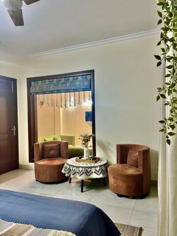 Living Room in 2 BHK Apartment at Freedom Fighters Enclave – for Rent