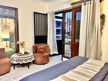 Living Room in 2 BHK Apartment at Freedom Fighters Enclave – for Rent