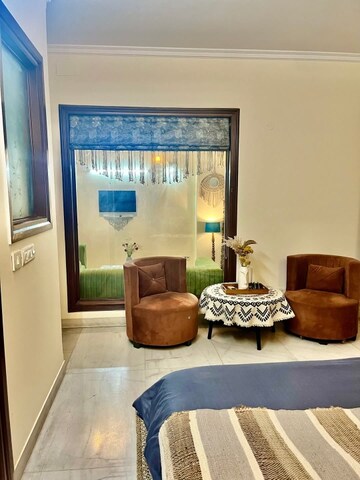 Living Room in 2 BHK Apartment at Freedom Fighters Enclave – for Rent
