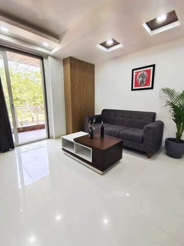 Living Room in 1 BHK Apartment at Freedom Fighters Enclave – for Rent