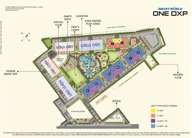 Master Plan, smart-world-one-dxp 3.5 Bedroom 1806 Sq.Ft. Apartment In Sector 113 Gurgaon 8944460