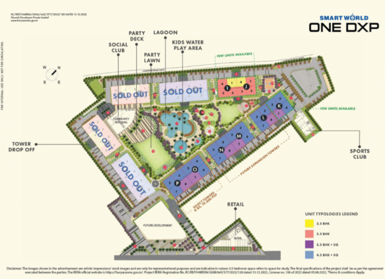 Master Plan, smart-world-one-dxp 3.5 Bedroom 1806 Sq.Ft. Apartment In Sector 113 Gurgaon 8944460