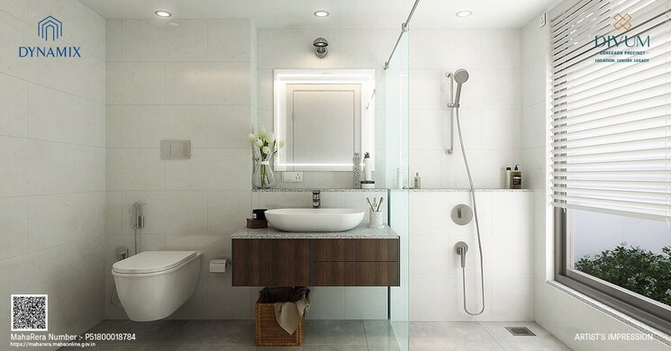 Bathroom, dynamix-divum 2 Bedroom 788 Sq.Ft. Apartment In Riddhi Gardens Mumbai 8944475