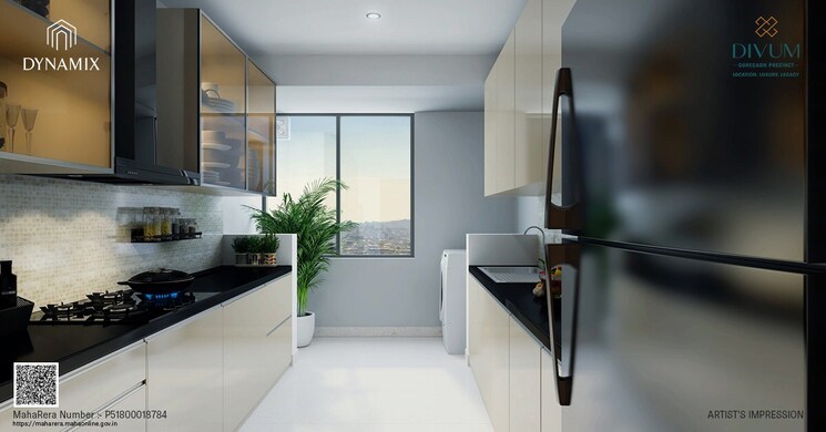Kitchen, dynamix-divum 2 Bedroom 788 Sq.Ft. Apartment In Riddhi Gardens Mumbai 8944475