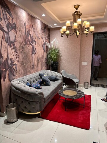 Living Room in 3 BHK Apartment at Aditya Mega City, Vaibhav Khand – for Rent