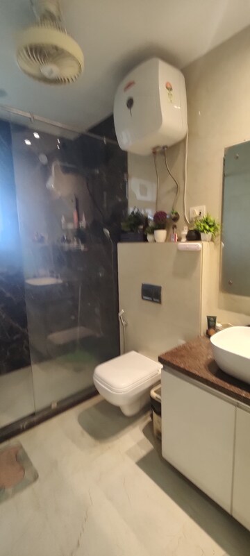 Bathroom in 4 BHK Builder Floor at Sushant Lok I – for Rent