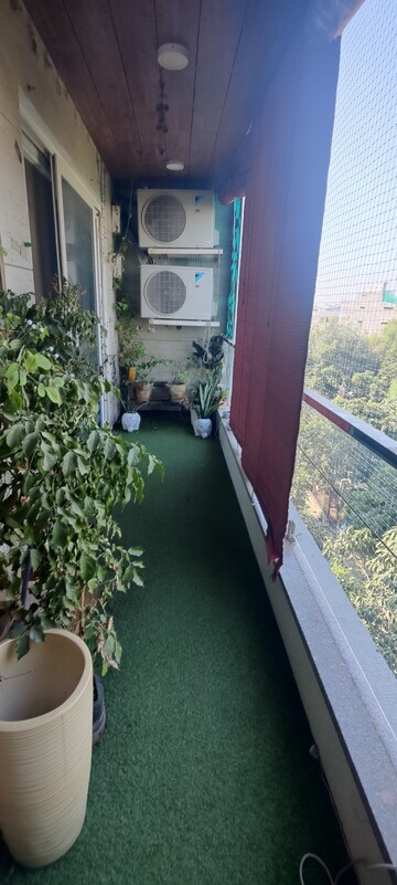 Balcony in 4 BHK Builder Floor at Sushant Lok I – for Rent