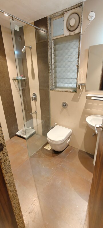 Bathroom in 4 BHK Apartment at Bhosale Nagar – for Rent