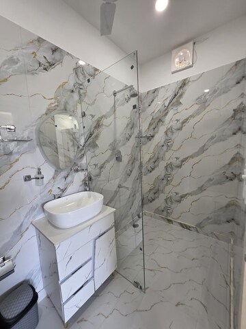 Bathroom in 3 BHK Builder Floor at West Patel Nagar – for Rent