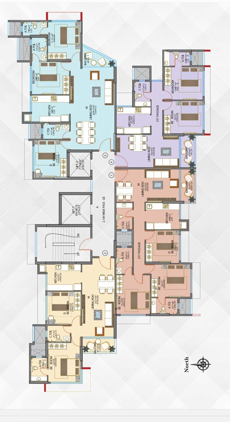 Floor Plan, sabari-mira 2 Bedroom 750 Sq.Ft. Apartment In Chembur Mumbai 8946038