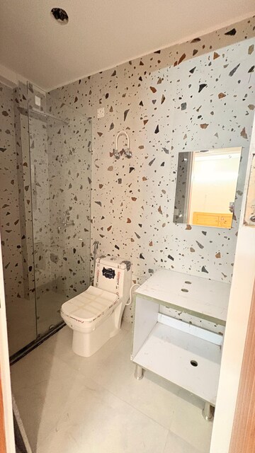 Bathroom in 1 BHK Builder Floor at Ansal Sushant Apartments, Sushant Lok I – for Rent