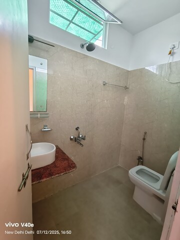 Bathroom in 2 BHK Builder Floor at Vasant Kunj – for Rent