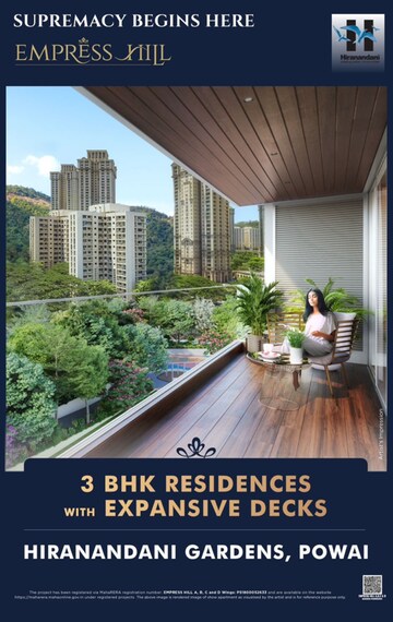 Balcony in 3 BHK Apartment at Hiranandani Empress Hill, Sainath Nagar – for Sale