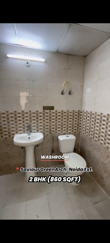 Bathroom in 2 BHK Apartment at Saviour Green Arch, Tech Zone 4 Greater Noida – for Sale
