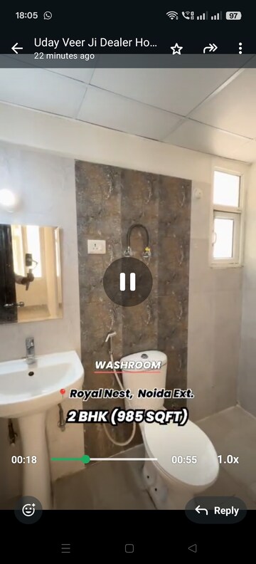 Bathroom in 2 BHK Apartment at Omkar Royal Nest, Tech Zone 4 Greater Noida – for Sale