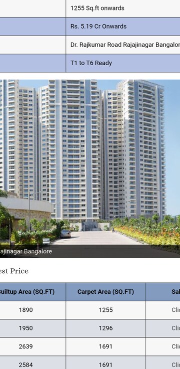 3 BHK Apartment For Rent in Phoenix One Banglore West, Rajaji Nagar