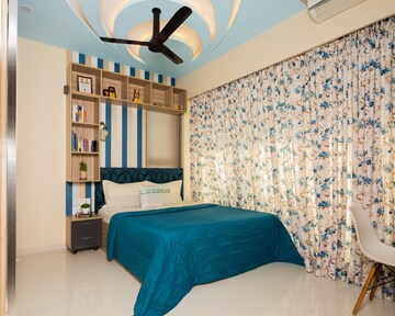Bedroom in 3.5 BHK Apartment at Akshar Shreeji Heights, Seawoods – for Rent