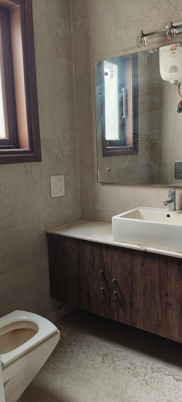 Bathroom in 3 BHK Builder Floor at Pragya Kunj  Apartments, Greater Kailash I – for Rent