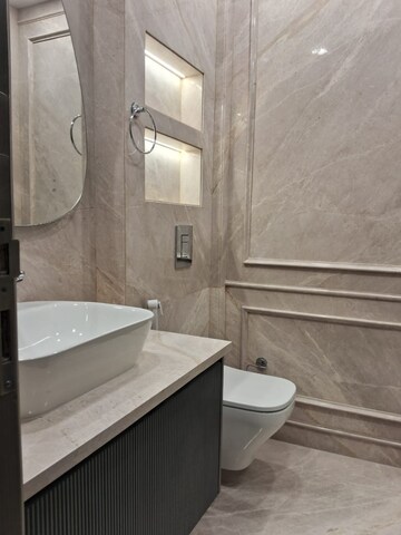 Bathroom in 3 BHK Builder Floor at Sarvapriya Vihar – for Rent