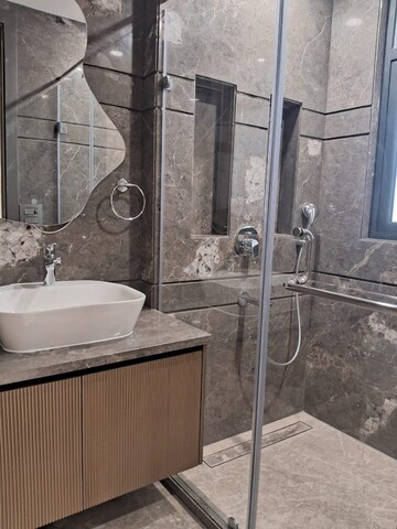 Bathroom in 3 BHK Builder Floor at Sarvapriya Vihar – for Rent