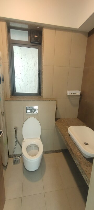 Bathroom in 3 BHK Apartment at Shapoorji Pallonji Vicinia, Powai – for Rent