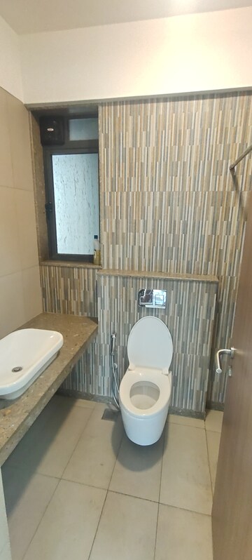 Bathroom in 3 BHK Apartment at Shapoorji Pallonji Vicinia, Powai – for Rent