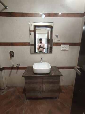 Bathroom in 3 BHK Apartment at Shubh Niketan Apartments, Paschim Vihar – for Rent