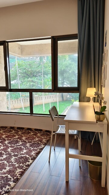Living Room in 4 BHK Apartment at Panchshil Eon Waterfront I, Kharadi – for Rent